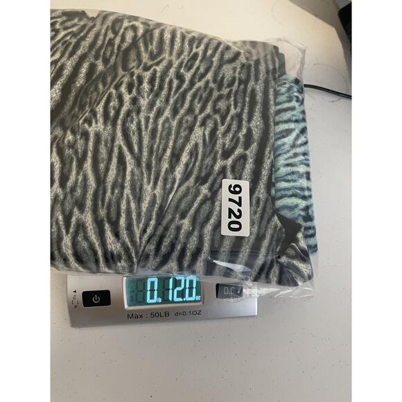 BCBGMAXAZRIA Dress Women's Small Black Teal Animal Print Fit & Flare Sleeveless - Picture 8 of 8